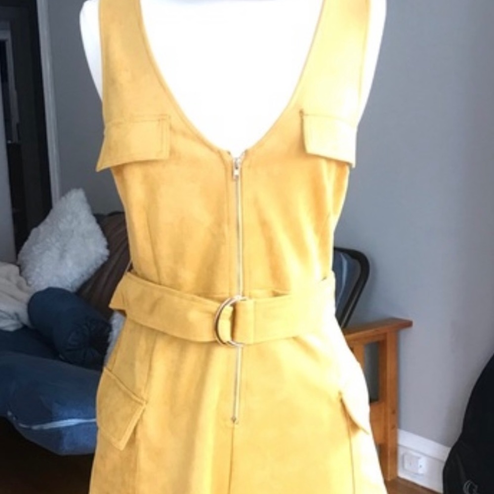 Forever 21 faux suede romper